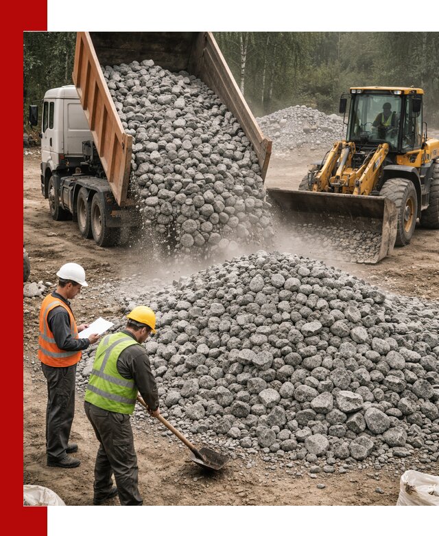 Гранитный щебень фракция 70-150 доставка в Краснокамске