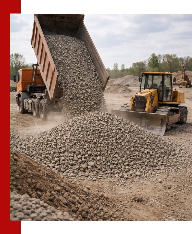 Доставка гравийного щебня фракции 40-70 в Краснокамске