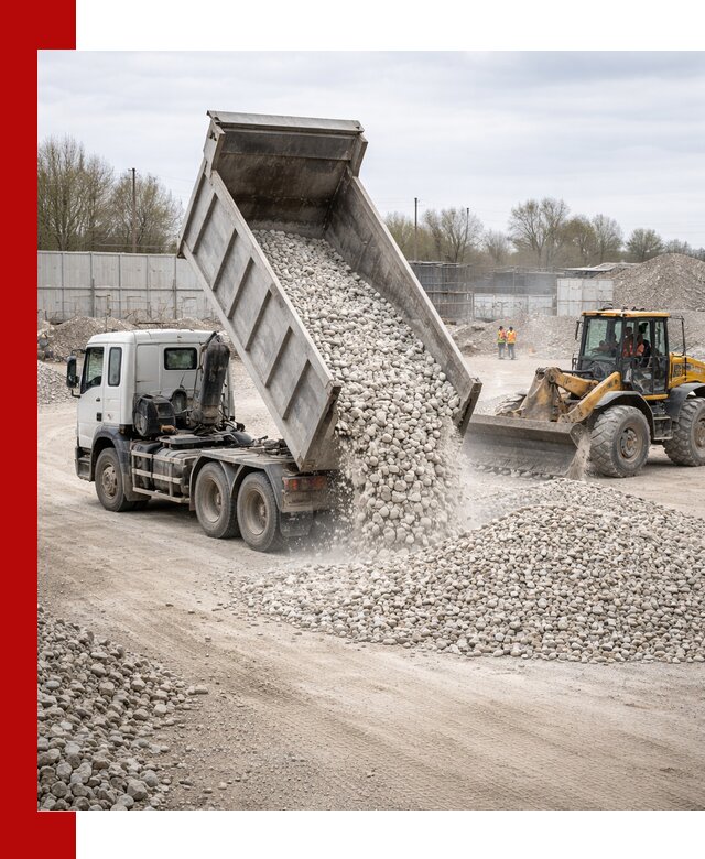 Доставка и продажа известнякового щебня в Краснокамске