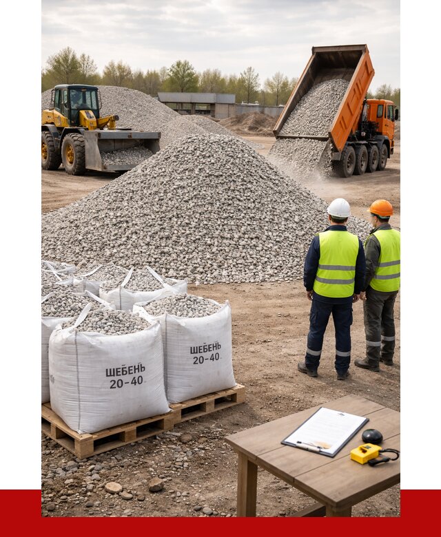 Известняковый щебень 20-40 в Краснокамске от 2129 р. ПРОНЕРУДКнм