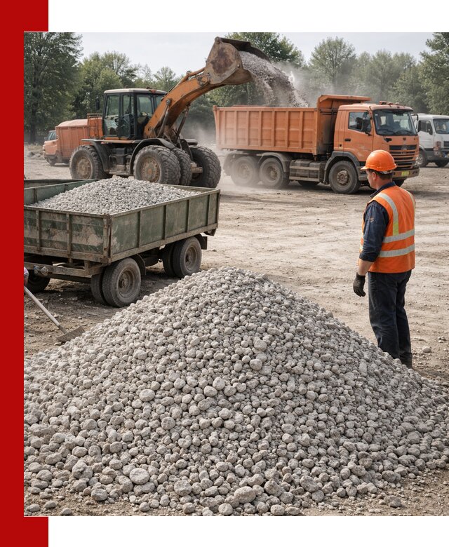 Доставка известнякового щебня фракция 20–40 в Краснокамске