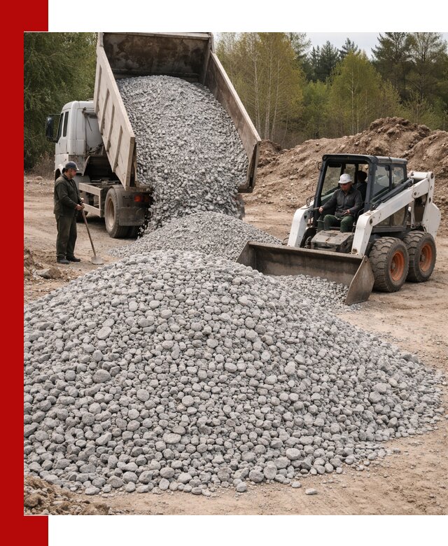Доставка доломитового щебня в Краснокамске напрямую от карьера