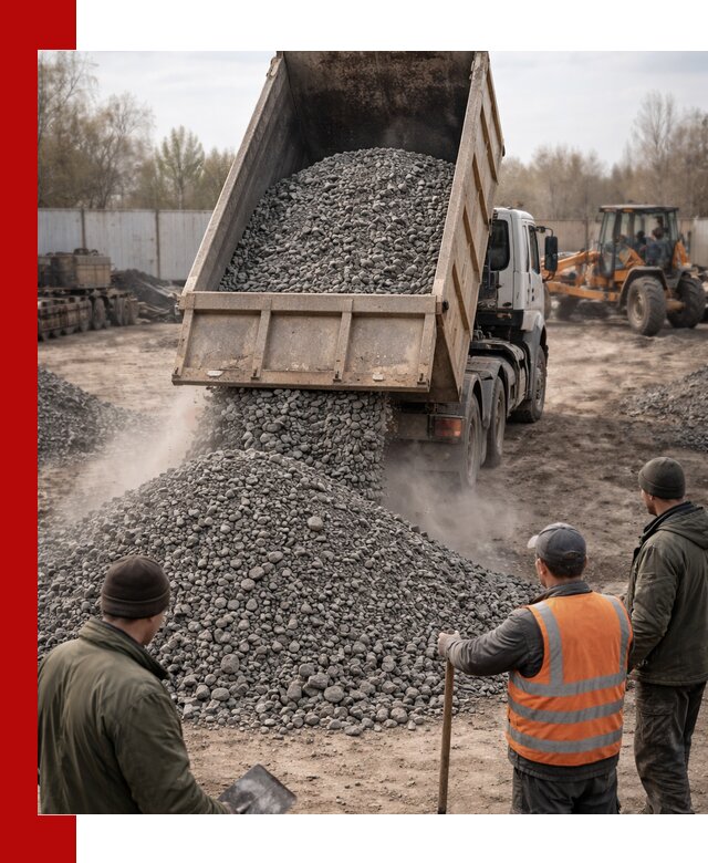 Доставка шлакового щебня в удобные сроки по выгодной цене в Краснокамске