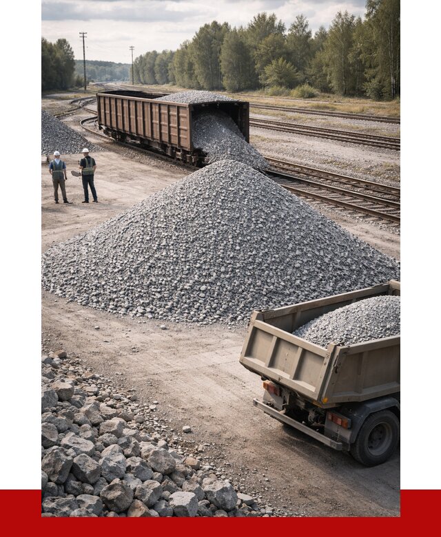 Железнодорожный щебень 20-60 в Краснокамске от 1723 р. | ПРОНЕРУДКнм