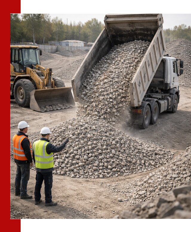 Вторичный щебень фракция 40–70 доставка в Краснокамске