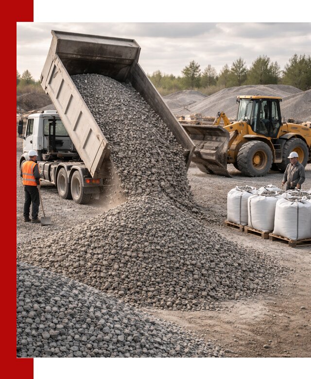 Бетонный щебень фракция 5–20 с доставкой в Краснокамске
