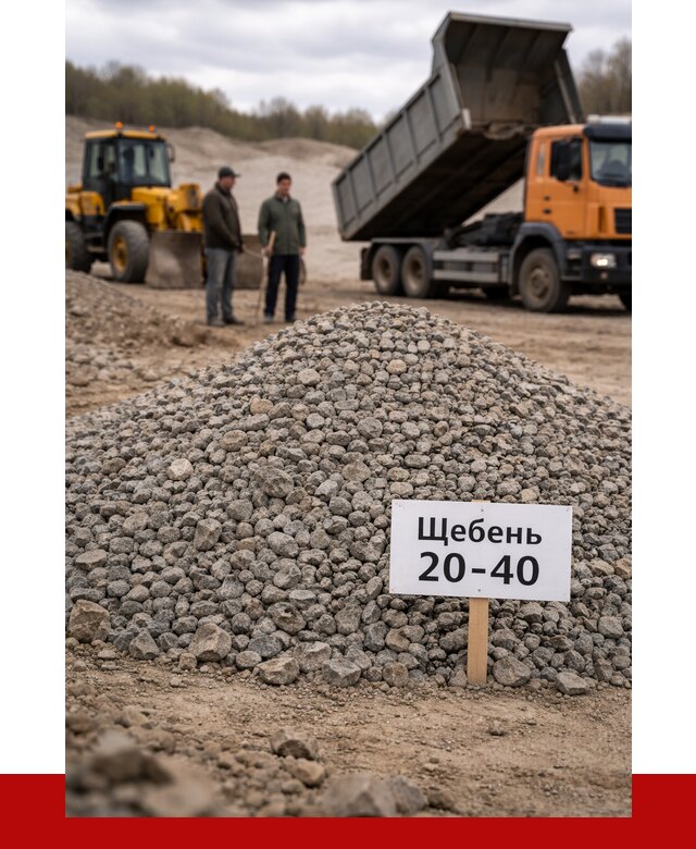 Бетонный щебень фракция 20-40 в Краснокамске от 2484 р. | ПРОНЕРУДКнм