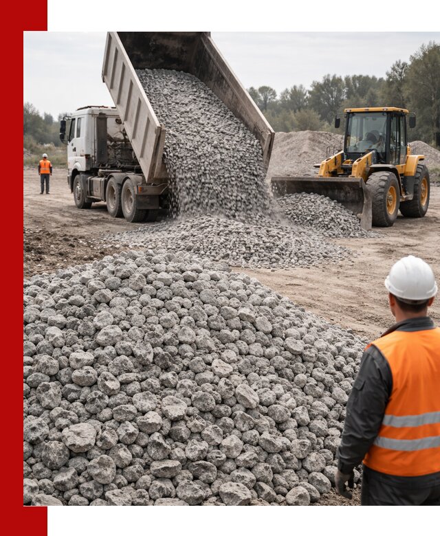 Доставка бетонного щебня фракции 20-40 в Краснокамске