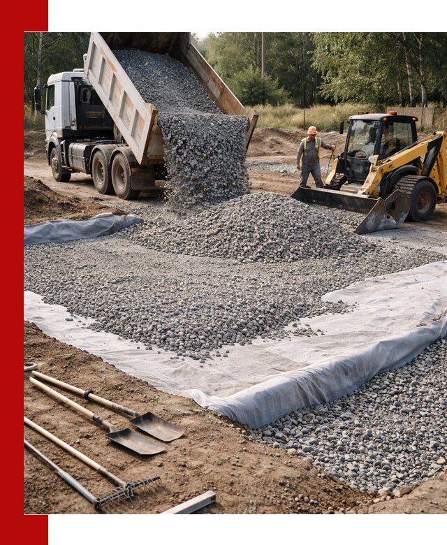 Щебень для фундамента с доставкой в Краснокамске