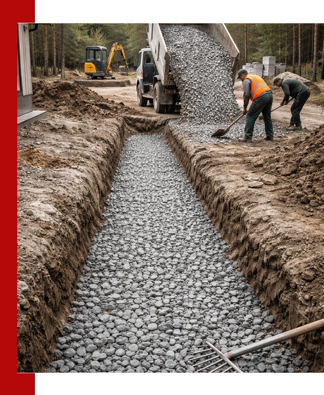 Щебень для дренажа с доставкой в Краснокамске высокого качества