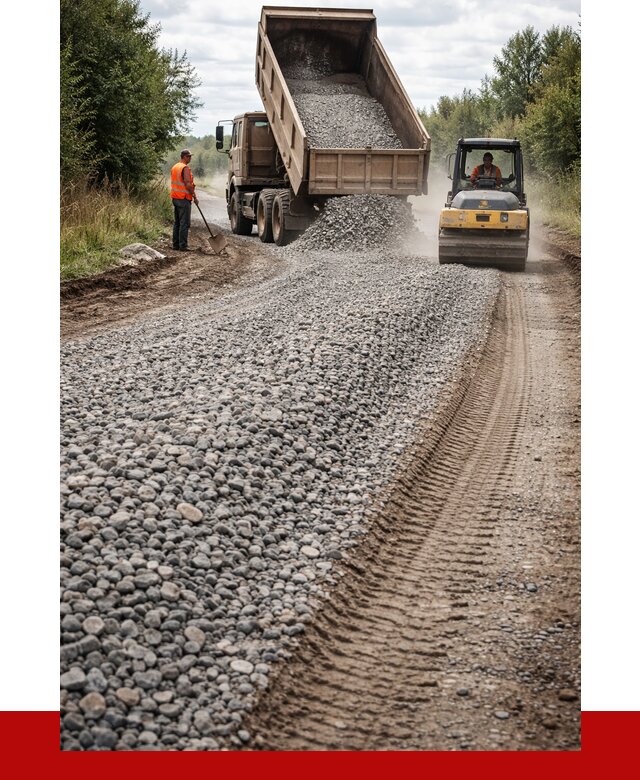 Щебень для отсыпки дороги в Краснокамске от 2737 р. ПРОНЕРУДКнм