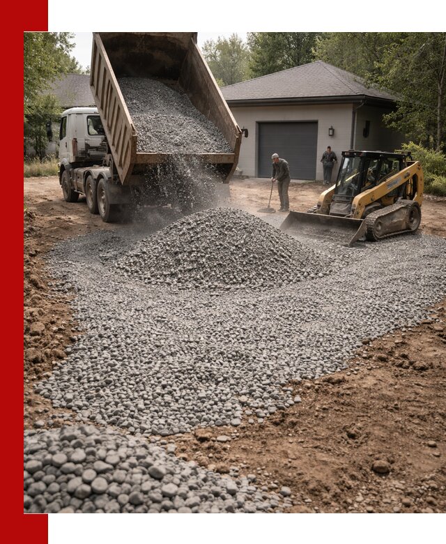 Щебень для парковки в Краснокамске: доставка и укладка качественного материала