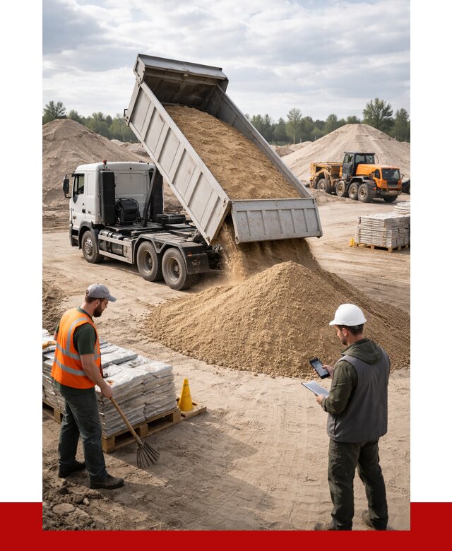 Карьерный песок с доставкой в Краснокамске от 3649 р. ПРОНЕРУДКнм