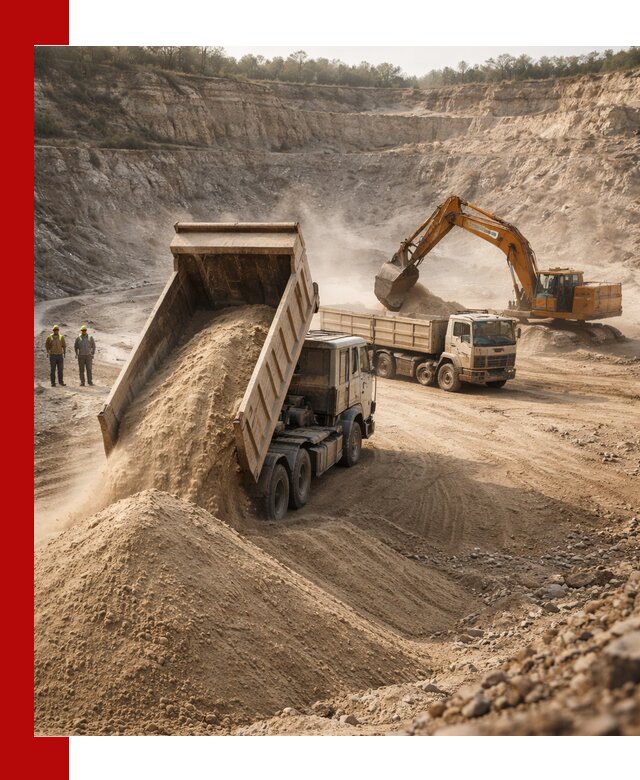 Карьерный песок навалом с доставкой в Краснокамске