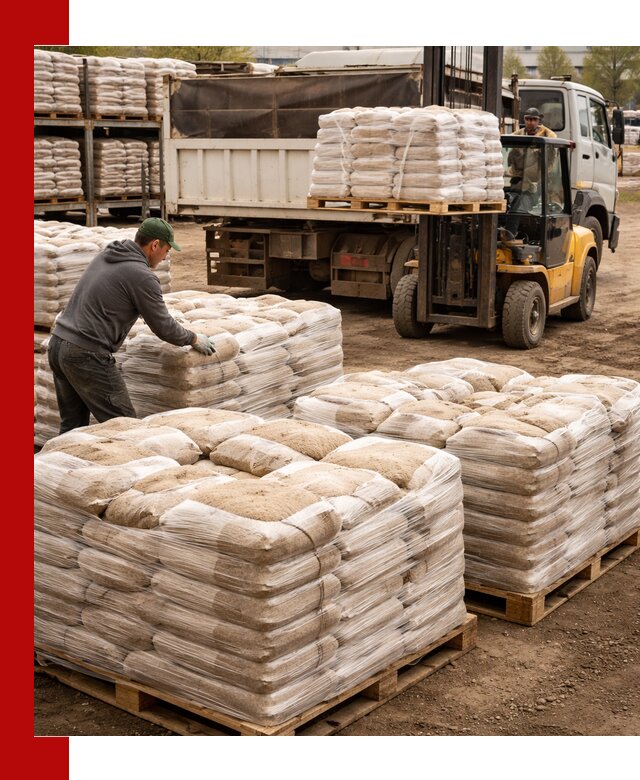 Карьерный песок в мешках с доставкой в Краснокамске