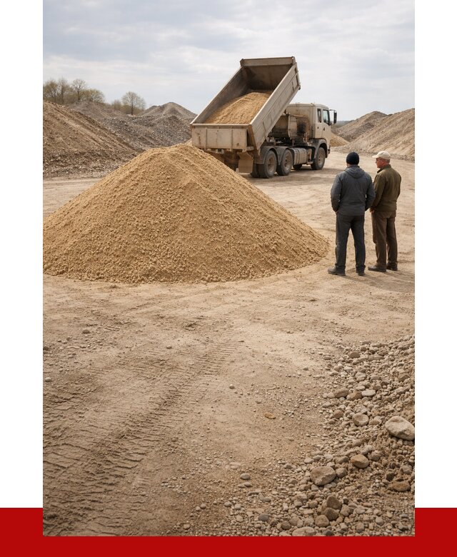 Карьерный песок крупнозернистый в Краснокамске от 8616 р | ПРОНЕРУДКнм