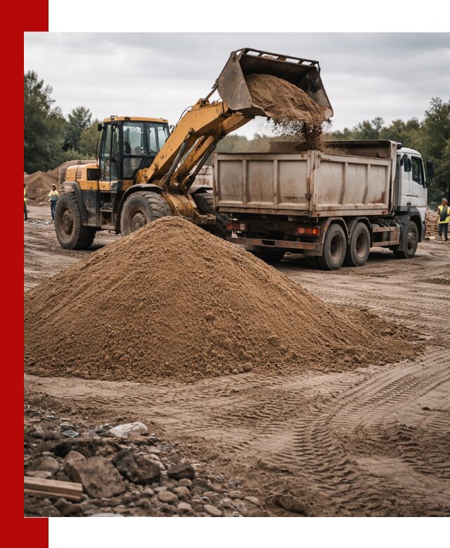Доставка речного песка навалом в Краснокамске быстро и выгодно