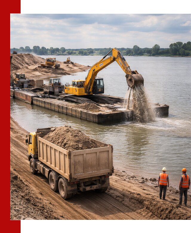 Намывной песок с доставкой в Краснокамске оптом и в розницу