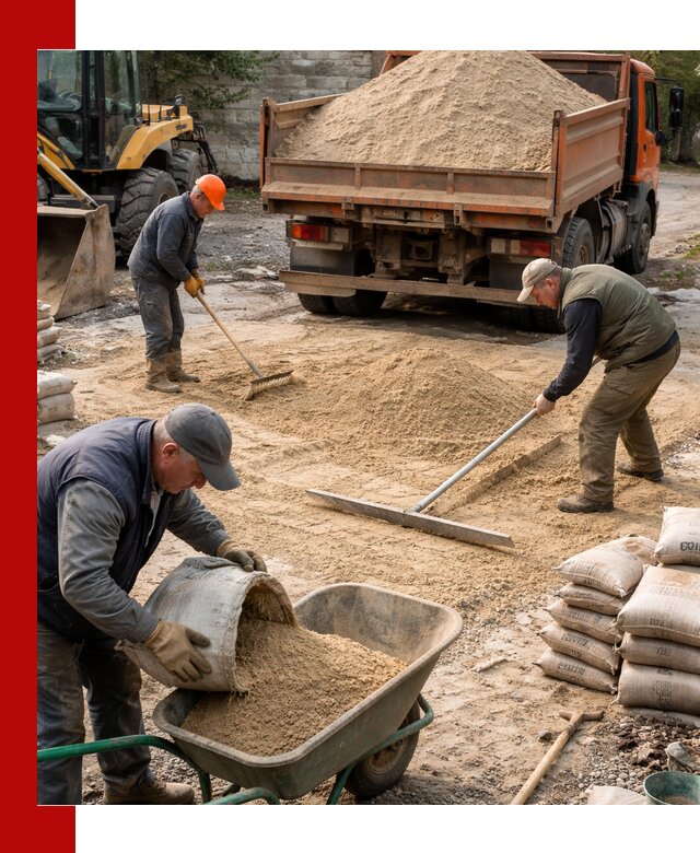 Поставка песка для стяжки в Краснокамске с быстрой доставкой