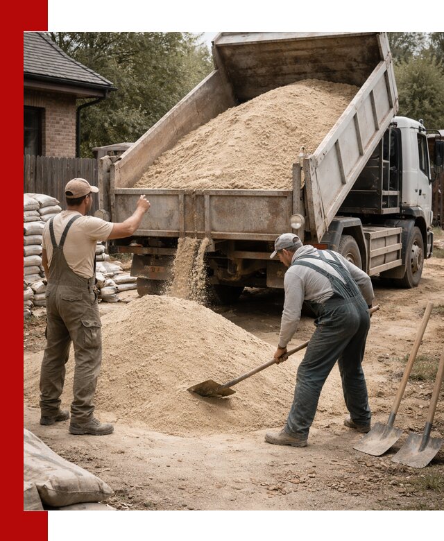 Песок для штукатурки с доставкой в Краснокамске качественный и чистый