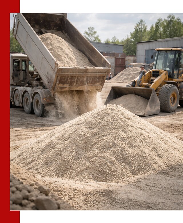 Кварцевый песок с доставкой в Краснокамске для строительных работ