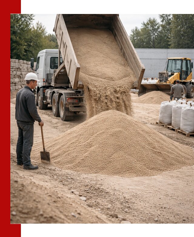Кварцевый песок фракция 0–3 мм с доставкой в Краснокамске