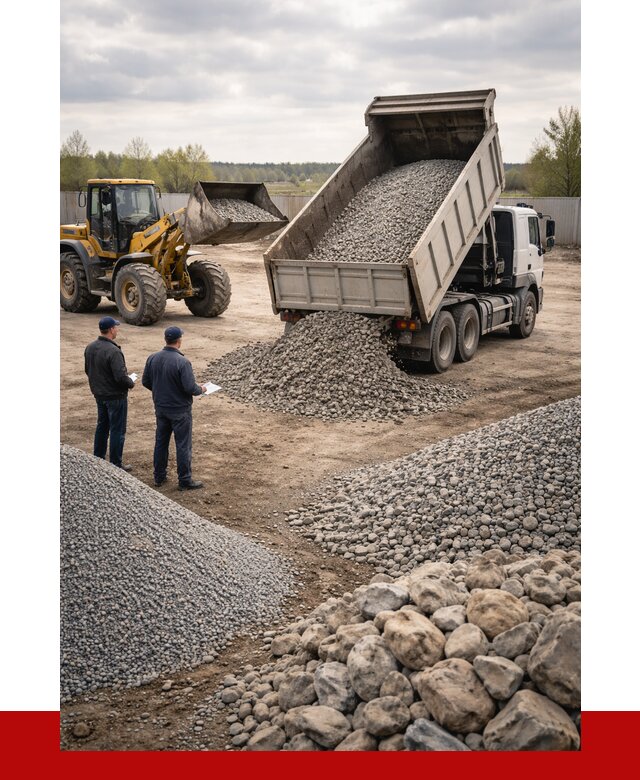 Гравий и камень с доставкой в Краснокамске от 4258 р. - ПРОНЕРУДКнм