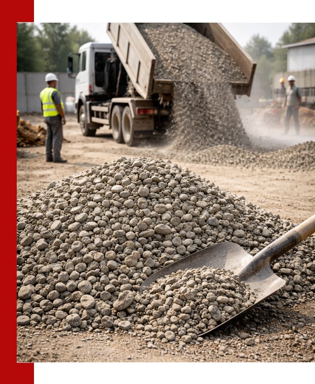 Доставка гравия фракции 20-40 в Краснокамске с самосвалами