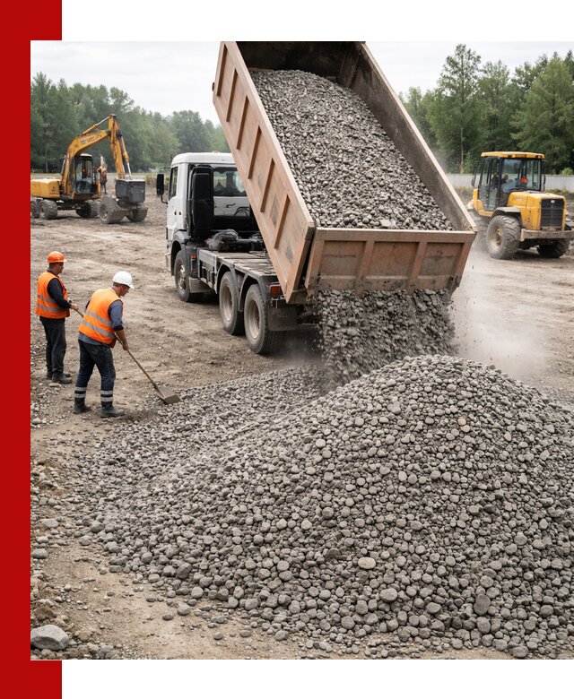 Доставка гравия фракции 40-70 в Краснокамске оптом и в розницу