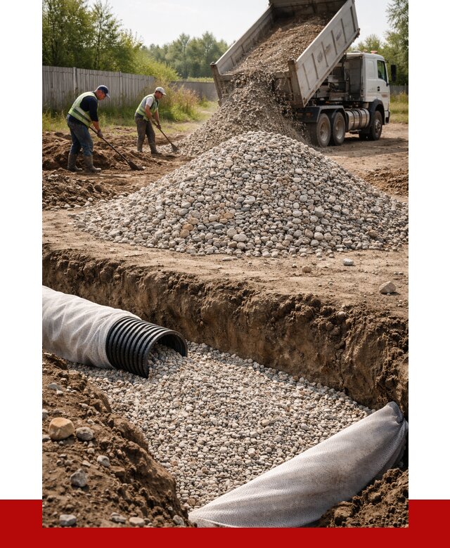 Гравий для дренажа в Краснокамске от 2230 р., доставка ПРОНЕРУДКнм