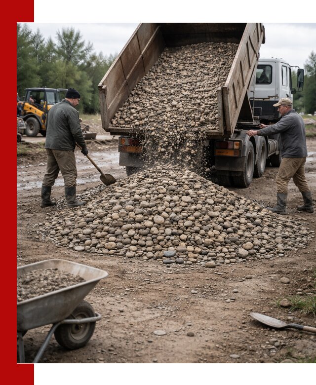 Доставка гальки речной оптом и в розницу в Краснокамске