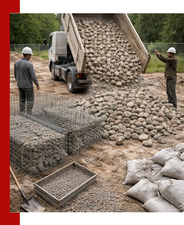 Камень для габионов фракция 70–151 в Краснокамске