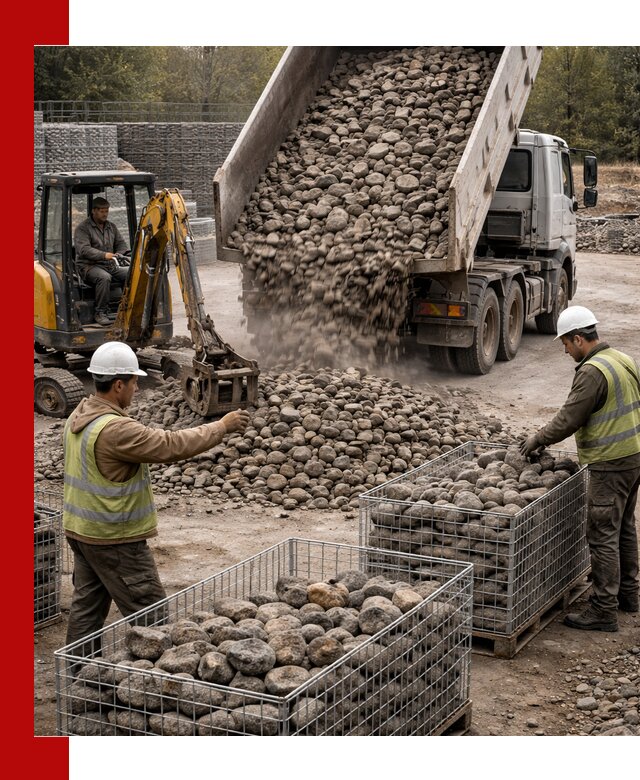 Камень для габионов фракция 100–201 в Краснокамске