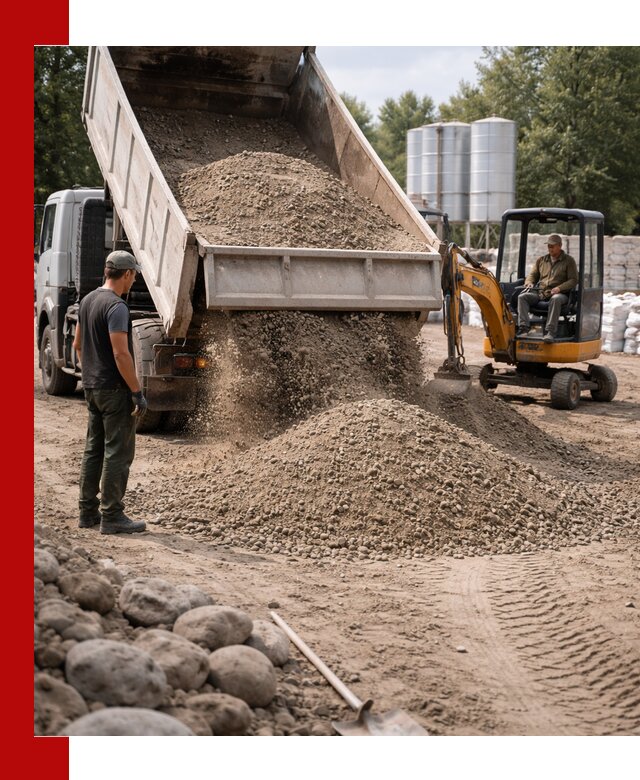 Доставка ПГС С3 в Краснокамске самосвалами и миксерами