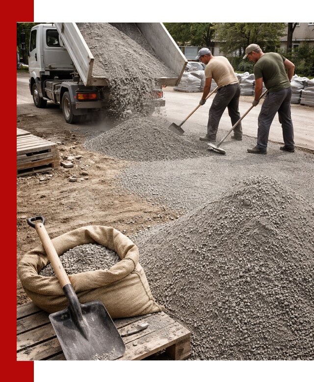 Отсев для тротуарной плитки в Краснокамске — доставка и укладка