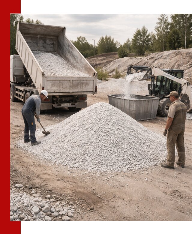 Доставка и продажа белой мраморной крошки в Краснокамске