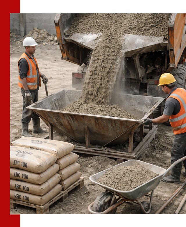 Доставка цементно-песчаной смеси М100 в Краснокамске