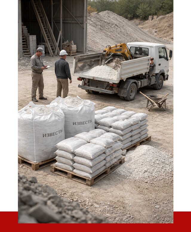 Известь строительная в Краснокамске с доставкой от 4258 р. | ПРОНЕРУДКнм
