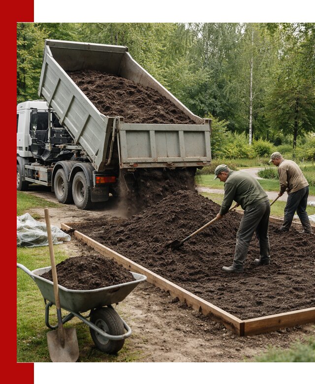 Доставка грунта для озеленения и благоустройства в Краснокамске