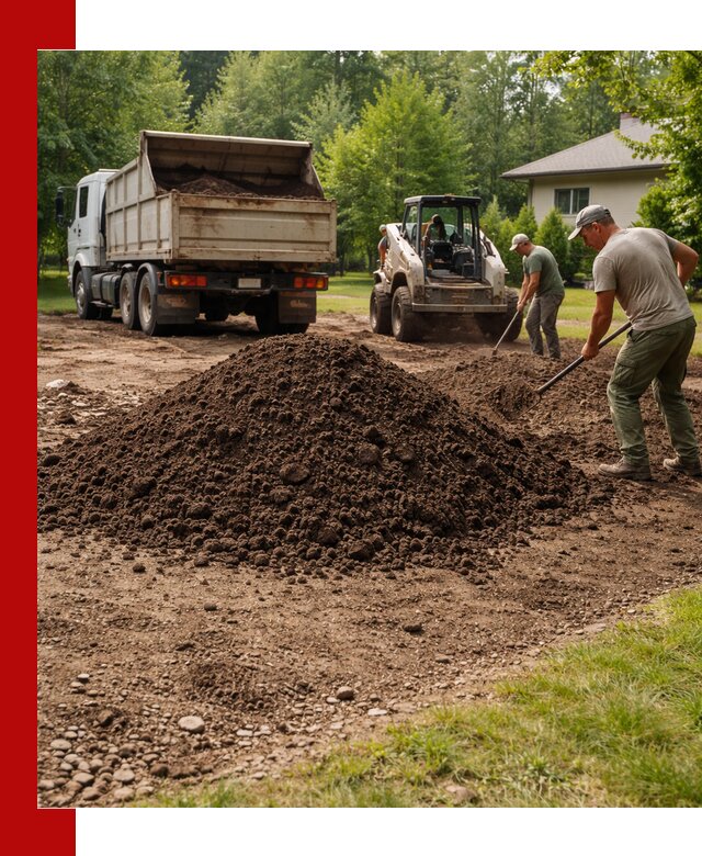 Доставка и укладка грунта для газона в Краснокамске