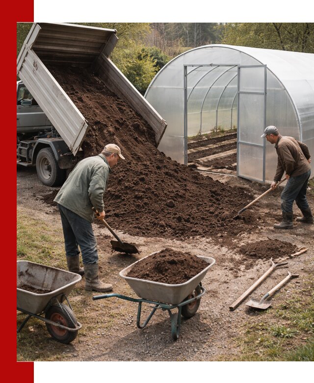 Грунт для теплицы с доставкой в Краснокамске — плодородный субстрат под растения