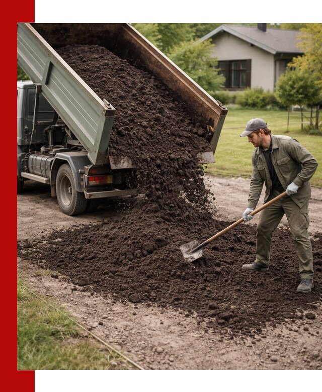 Чернозем для газона с доставкой в Краснокамске быстро и качественно