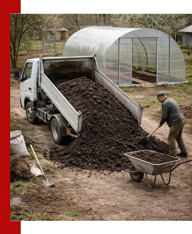 Чернозем для теплицы с доставкой в Краснокамске