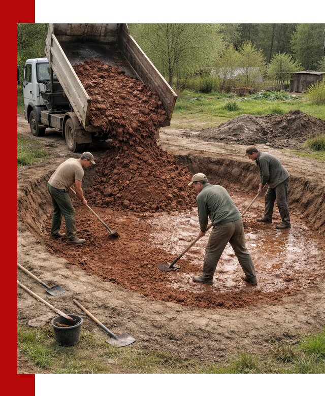 Купить качественную глину для пруда в Краснокамске