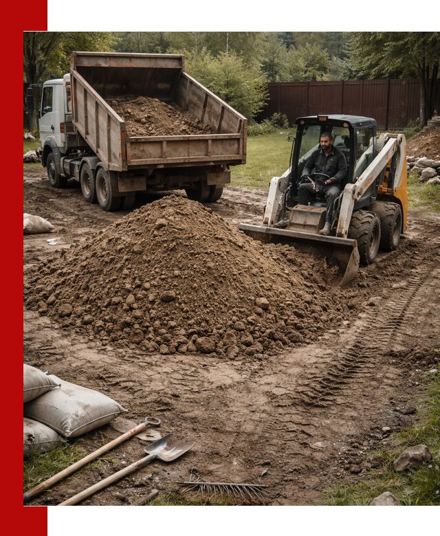 Суглинок для планировки участков в Краснокамске с доставкой и выгрузкой