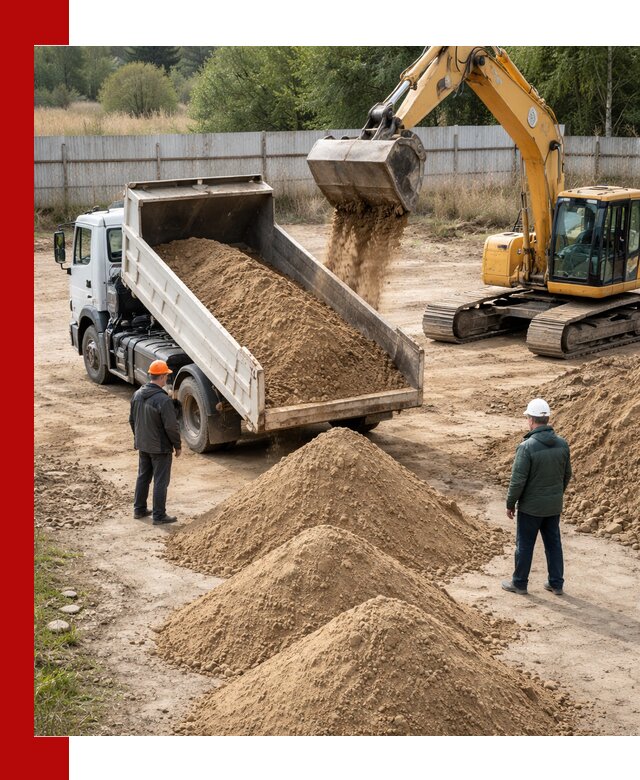 Доставка супеси вагонными и автопартиями в Краснокамске