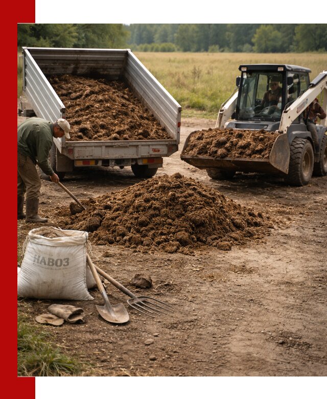 Доставка конского навоза в Краснокамске с разгрузкой и доставкой на объект