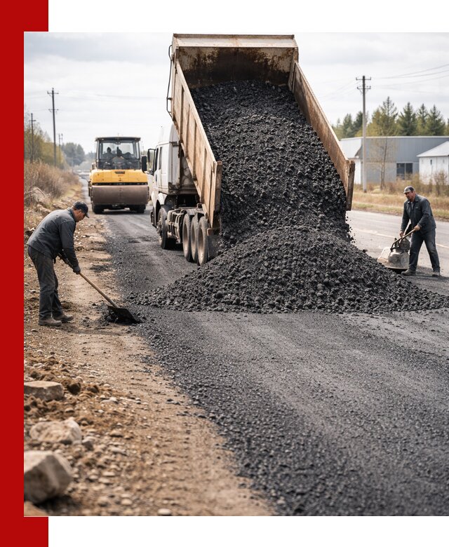 Асфальтовая крошка для дорог в Краснокамске — поставка и доставка