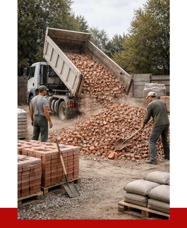 Бой кирпича в Краснокамске с доставкой от 4258 руб/куб | ПРОНЕРУДКнм