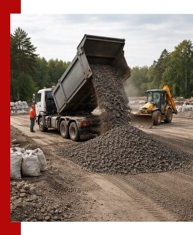 Доставка дробленого асфальта в Краснокамске для дорожных работ